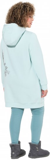 Ulla Popken Oversized Grass Graphic Hoodie Glacier Green - Mikiny & mikiny bez kapucne - 