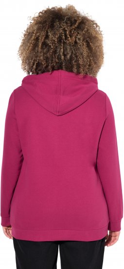 Ulla Popken Rock Sequined Hoodie Ruby - Mikiny & mikiny bez kapucne - 