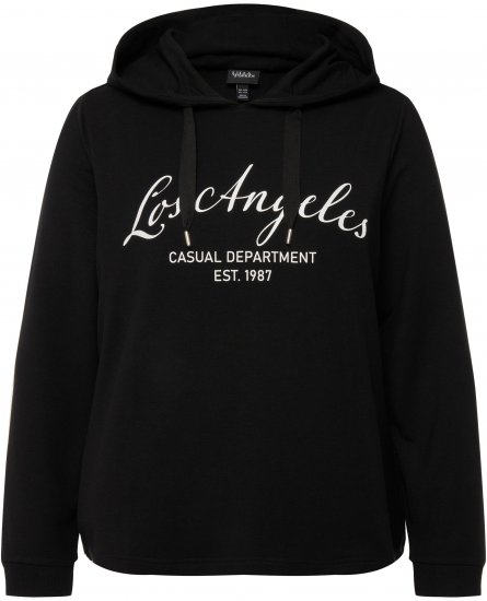 Ulla Popken City Name Graphic Hoodie Black - Mikiny & mikiny bez kapucne - 