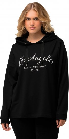 Ulla Popken City Name Graphic Hoodie Black - Mikiny & mikiny bez kapucne - 