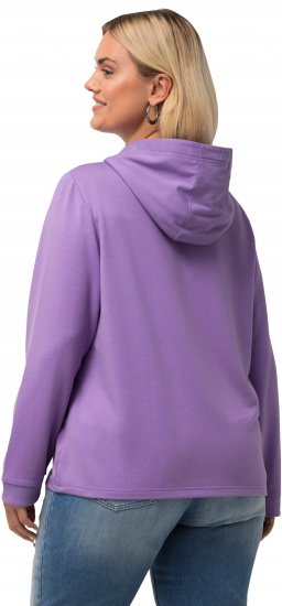 Ulla Popken City Name Graphic Hoodie Light Purple - Mikiny & mikiny bez kapucne - 