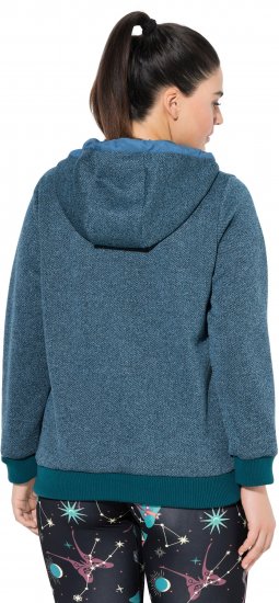 Ulla Popken Fleece-Lined Hoodie Dark Petrol - Mikiny & mikiny bez kapucne - 