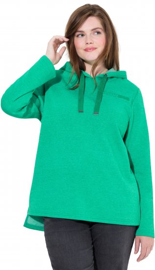 Ulla Popken Lettering GLOWING Hoodie Moss Green - Mikiny & mikiny bez kapucne - 