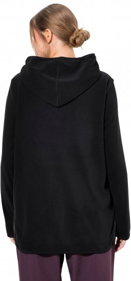 Ulla Popken Fleece Sweatshirt Hoodie Black - Mikiny & mikiny bez kapucne - 