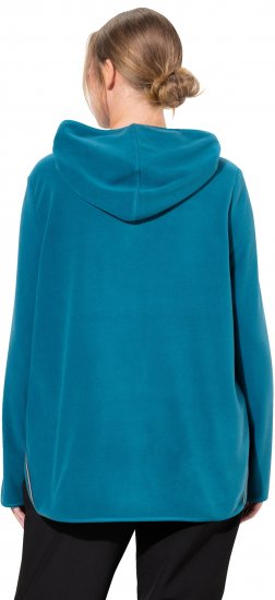 Ulla Popken Fleece Sweatshirt Hoodie Dark Petrol - Mikiny & mikiny bez kapucne - 