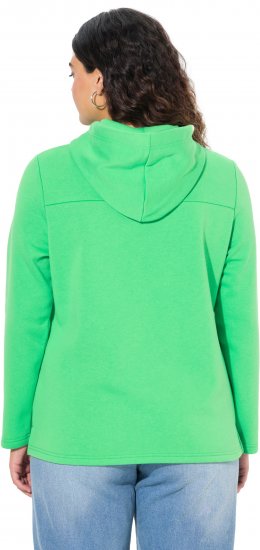 Ulla Popken TRUE Lettering Hoodie Mint Green - Mikiny & mikiny bez kapucne - 