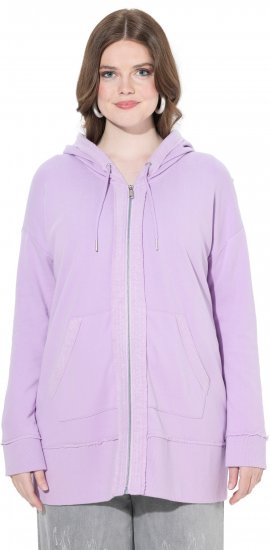 Ulla Popken Decorative Seam Zip-Up Hoodie Lavender - Mikiny & mikiny bez kapucne - 