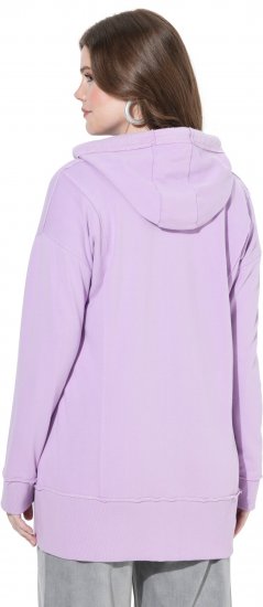 Ulla Popken Decorative Seam Zip-Up Hoodie Lavender - Mikiny & mikiny bez kapucne - 