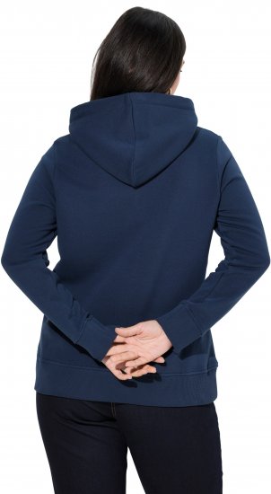 Ulla Popken Relaxed Fit Long Sleeve Hoodie Navy - Mikiny & mikiny bez kapucne - 