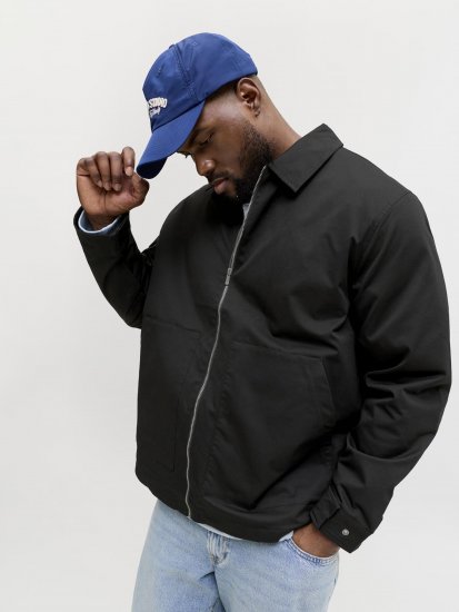 Jack & Jones Winson Worker Jacket Black - Bundy - Bundy Nadmerné Veľkosti 2XL-8XL