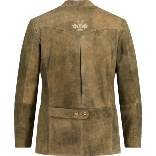 JP1880 Traditional Jacket Janker Goat Suede Brown - Slávnostné oblečenie - Slávnostné oblečenie – Oslavujte štýlovo a pohodlne
