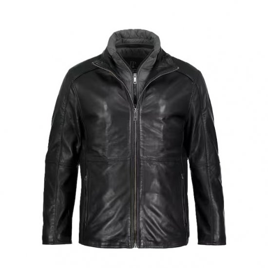 JP1880 Jacket Nappa Lamb Leather Black - Bundy - Bundy Nadmerné Veľkosti 2XL-8XL