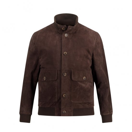 JP1880 Leather Jacket Goat Suede Espresso Brown - Bundy - Bundy Nadmerné Veľkosti 2XL-8XL