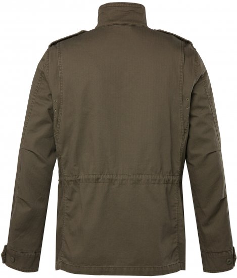 JP1880 Field Jacket with Badges Vintage Look Moss Green - Bundy - Bundy Nadmerné Veľkosti 2XL-8XL