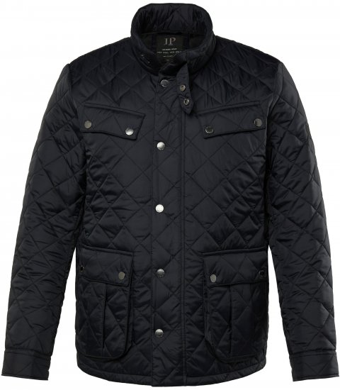 JP1880 Quilted with Multiple Pockets Jacket Black - Bundy - Bundy Nadmerné Veľkosti 2XL-8XL