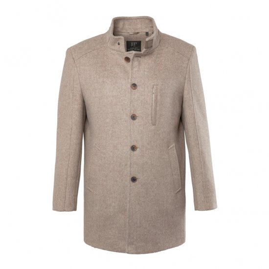 JP1880 Coat Wool Blend Beige Melange - Bundy - Bundy Nadmerné Veľkosti 2XL-8XL