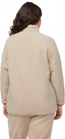 Ulla Popken Teddy Fleece Jacket Vanilla - Bundy - 