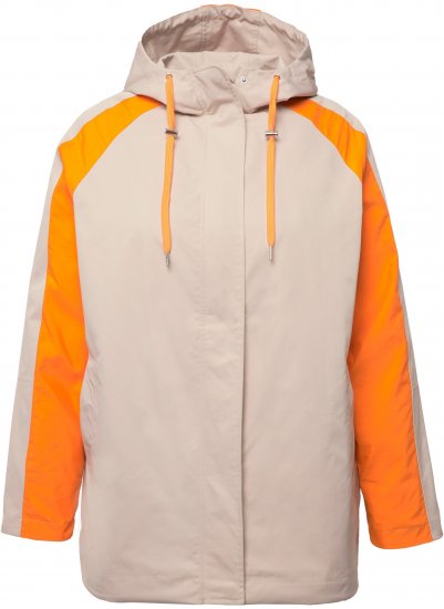 Ulla Popken HYPRAR Color Black Water Repellent Jacket Dark Putty - Bundy - 