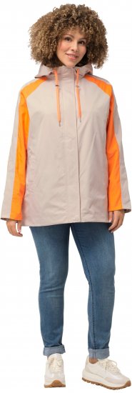 Ulla Popken HYPRAR Color Black Water Repellent Jacket Dark Putty - Bundy - 