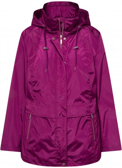 Ulla Popken HYPRAR Water-Repellent Windbreaker Berry - Bundy - 