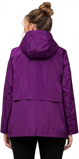 Ulla Popken HYPRAR Water-Repellent Windbreaker Dark Purple - Bundy - 