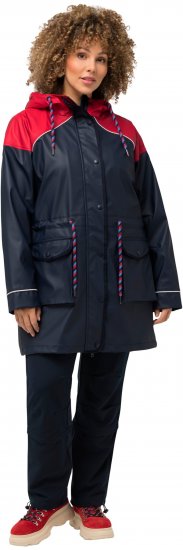 Ulla Popken HYPRAR Colorblock Triple Function Frisian Jacket Navy - Bundy - 
