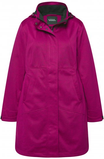 Ulla Popken HYPRAR Melange Softshell Jacket Berry - Bundy - 