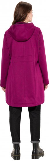 Ulla Popken HYPRAR Melange Softshell Jacket Berry - Bundy - 