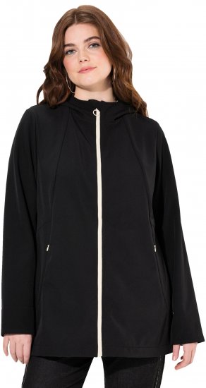 Ulla Popken HYPRAR Water Repellent Softshell Jacket Black - Bundy - 