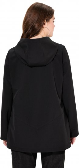 Ulla Popken HYPRAR Water Repellent Softshell Jacket Black - Bundy - 