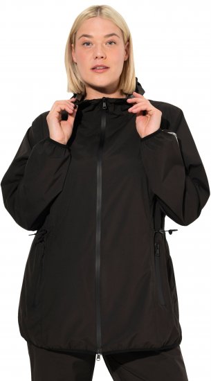 Ulla Popken Lightweight Rain Jacket Black - Bundy - 