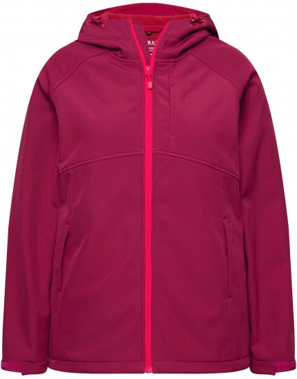 Ulla Popken Softshell Contrast Color Jacket Magenta - Bundy - 