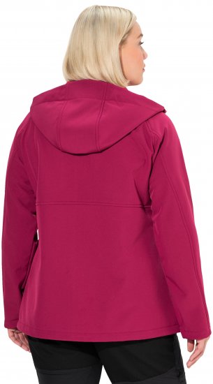 Ulla Popken Softshell Contrast Color Jacket Magenta - Bundy - 