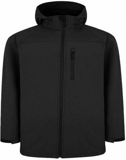 Espionage FL033 Softshell Jacket with Detachable Hood Black - Bundy - Bundy Nadmerné Veľkosti 2XL-8XL