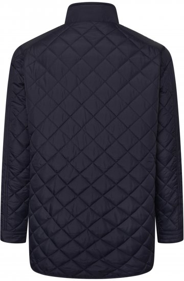 Kam Jeans KV139 Heritage Quilted Parka Jacket Navy - Bundy - Bundy Nadmerné Veľkosti 2XL-8XL