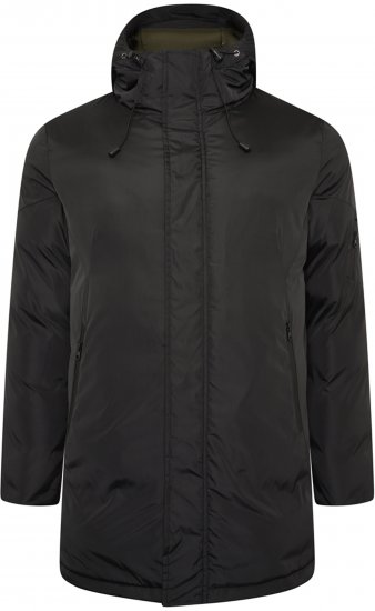 Kam Jeans KV140 Parka Jacket Black - Bundy - Bundy Nadmerné Veľkosti 2XL-8XL