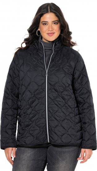 Ulla Popken HYPRAR Lightweight Quilted Water-Repellent Jacket Black - Bundy - 