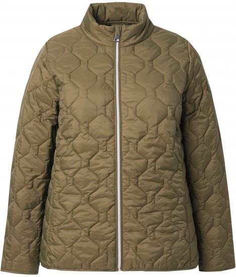 Ulla Popken HYPRAR Lightweight Quilted Water-Repellent Jacket Olive - Bundy - 