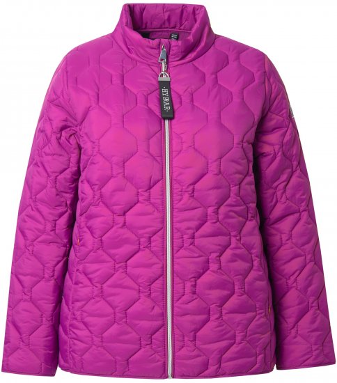 Ulla Popken HYPRAR Lightweight Quilted Water-Repellent Jacket Berry - Bundy - 