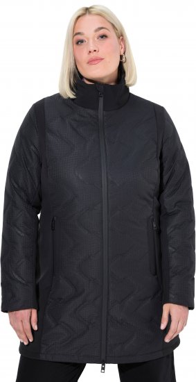 Ulla Popken HYPRAR Laser Quilted Jacket Black - Bundy - 