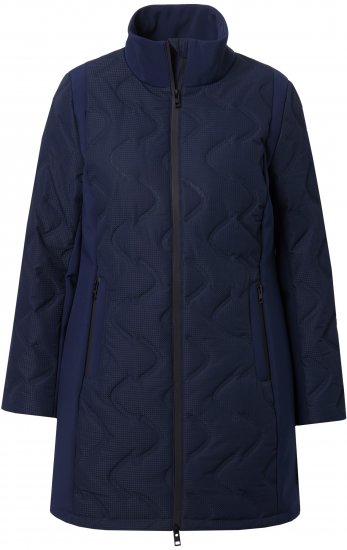 Ulla Popken HYPRAR Laser Quilted Jacket Navy - Bundy - 