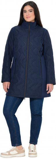 Ulla Popken HYPRAR Laser Quilted Jacket Navy - Bundy - 