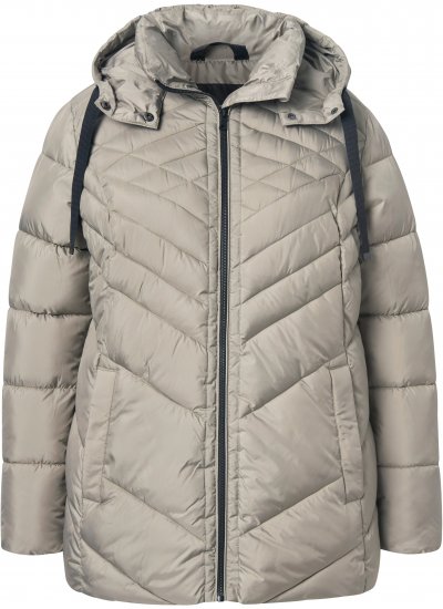 Ulla Popken HYPRAR Water-Repellent Quilted Jacket Medium Grey - Bundy - 