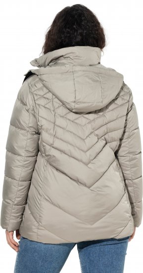 Ulla Popken HYPRAR Water-Repellent Quilted Jacket Medium Grey - Bundy - 