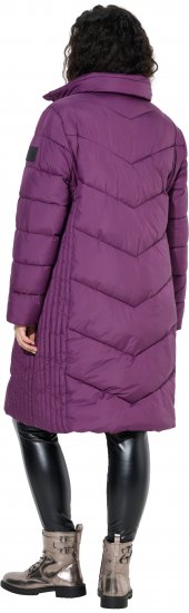 Ulla Popken HYPRAR Longline Water Repellent Jacket Plum - Bundy - 