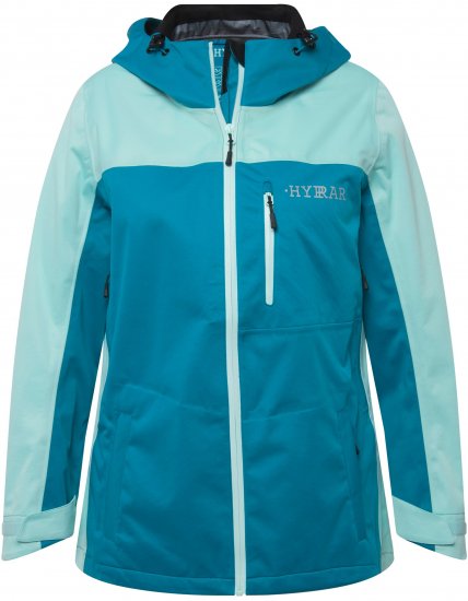 Ulla Popken HYPRAR Lightweight Triple Function Jacket Turquoise - Bundy - 