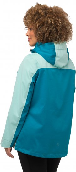Ulla Popken HYPRAR Lightweight Triple Function Jacket Turquoise - Bundy - 