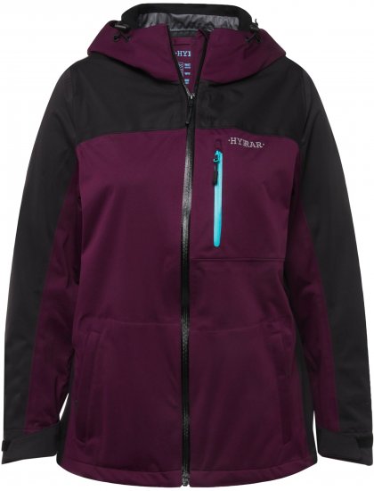 Ulla Popken HYPRAR Lightweight Triple Function Jacket Dark Berry - Bundy - 