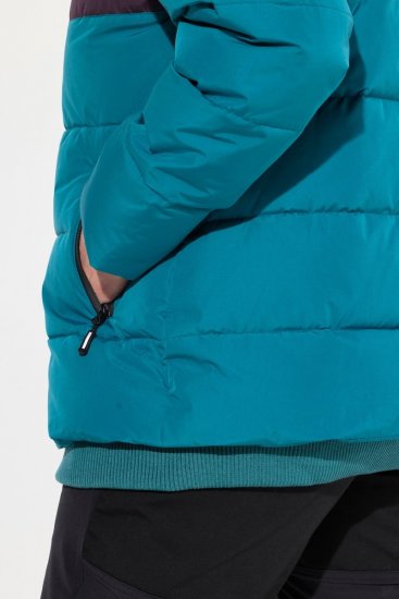 Ulla Popken HYPRAR Striped Triple Function Fully Lined Quilted Jacket Dark Petrol - Bundy - Dámske bundy vo veľkých veľkostiach
