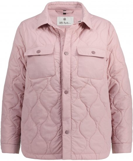 Ulla Popken Wavy Quilted Fully Lined Lightweight Jacket Old Pink - Bundy - 